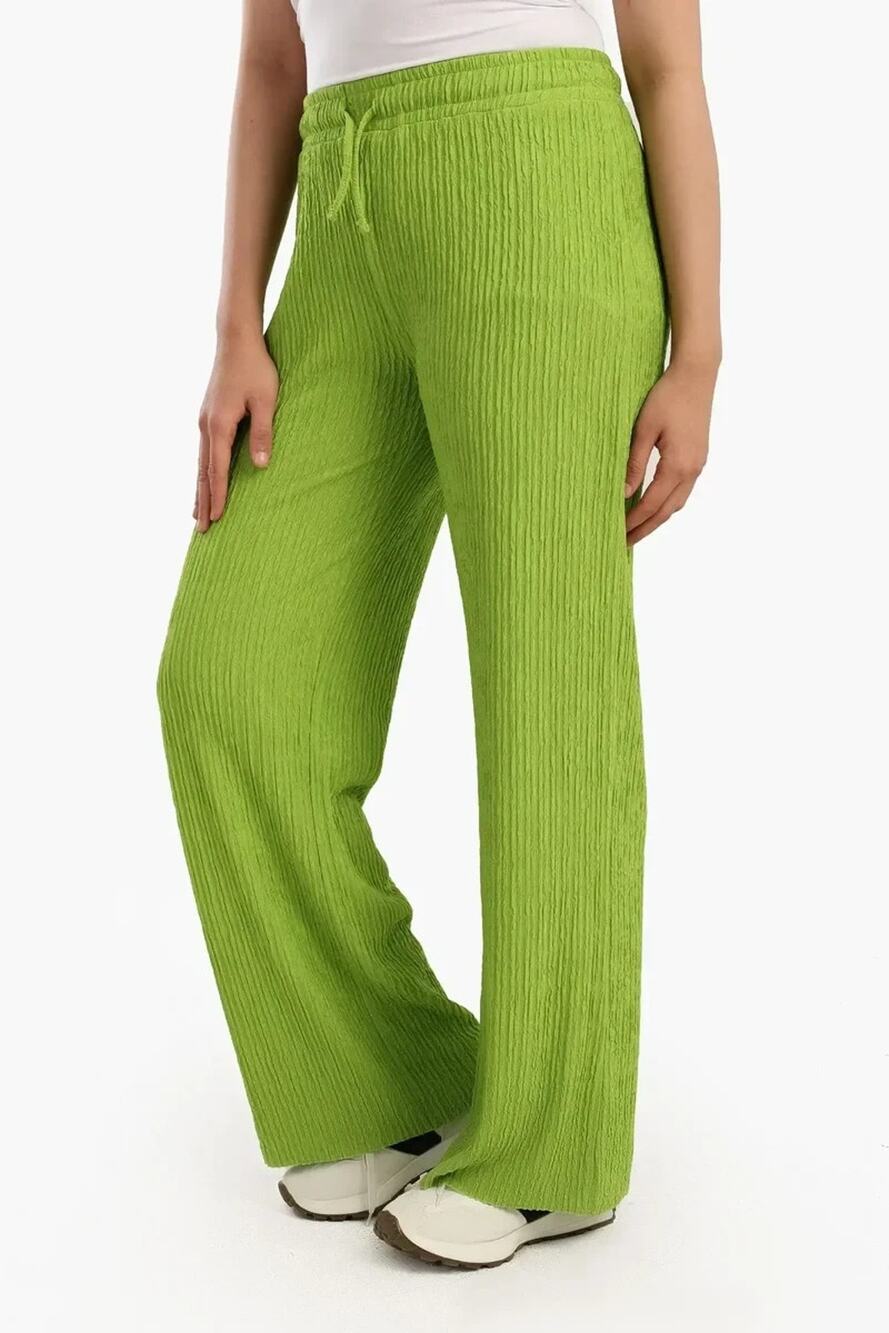 Nap 100% cashmere Ribbed Lounge Pants Lime Y2K Green Medium A011008